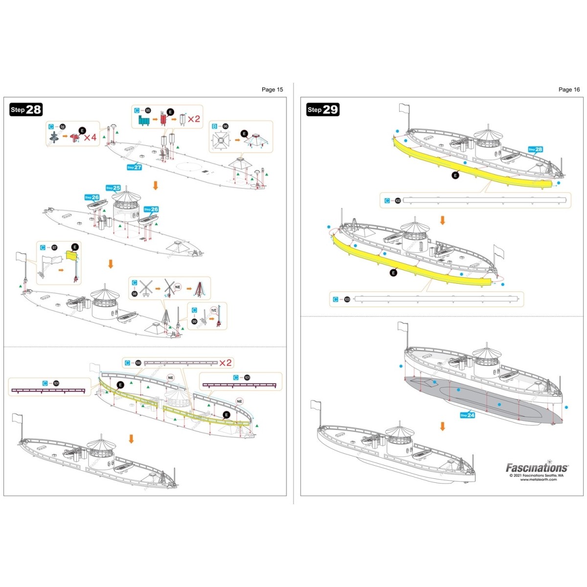 Iconx Boats Monitor & Merrimack Metal Earth Metal Earth ICX231 - 7