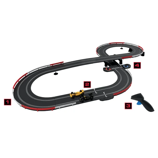 Circuit slot Grand Prix 1980s 1/32 Scalextric Scalextric C1432 - 2 C1432-1980s Grand Prix car racing circuit, 1/32 scale Scalextric - C1432