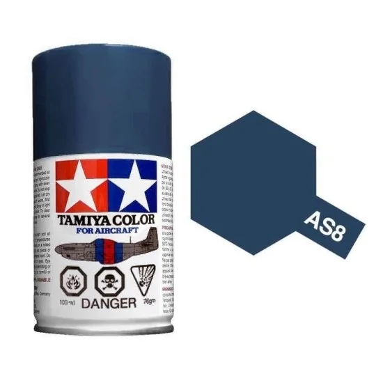 Peinture bombe Bleu Foncé US Navy AS8 Tamiya Tamiya 86508 - 1 86508-Peinture bombe Bleu Foncé US Navy AS8 Tamiya - 86508
