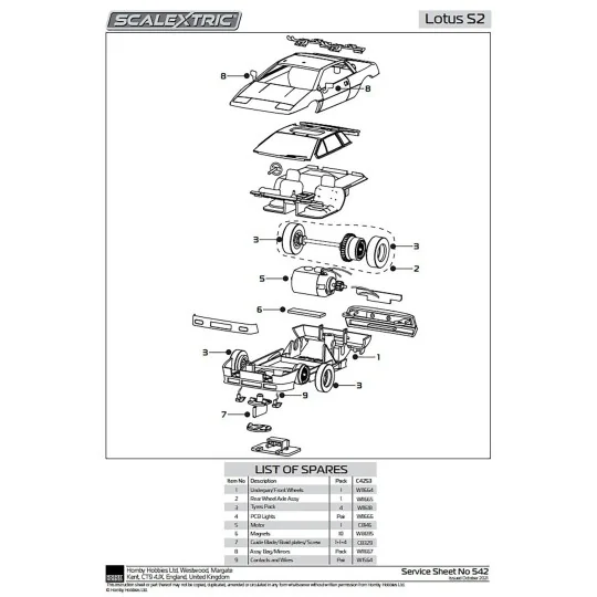 C8329-Braid kit (x4) + Scalextric round guide - C8329