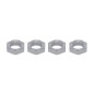 T422581G-Ecrous de roues Buggy 1/8 17mm gris(4) T2m - T422581G