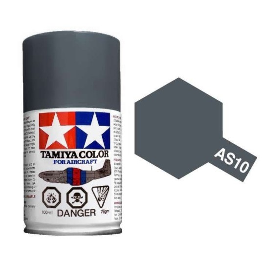 Paint bomb grey Ocean RAF AS10 Tamiya - 86510 86510-Tamiya RAF AS10 Ocean Grey spray paint - 86510