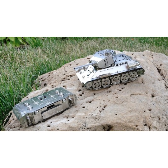 T4M38057-Tank T-34 Radiocommandé kit construction mécanique métal - Time for Machine