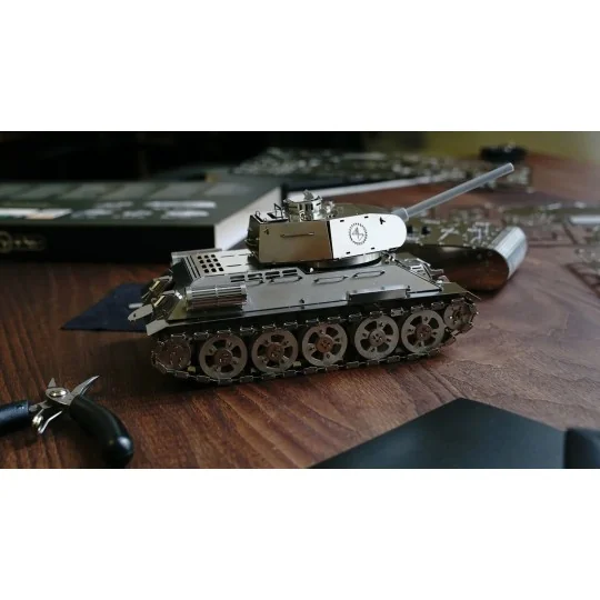 T4M38057-Tank T-34 Radiocommandé kit construction mécanique métal - Time for Machine