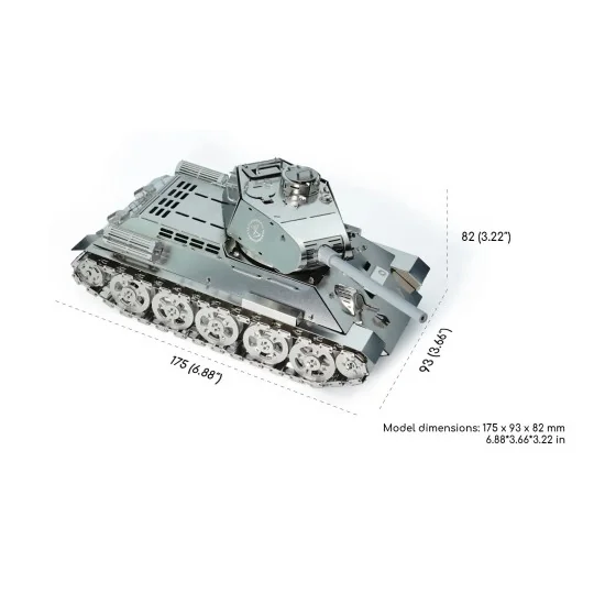 T4M38057-Tank T-34 Radiocommandé kit construction mécanique métal - Time for Machine