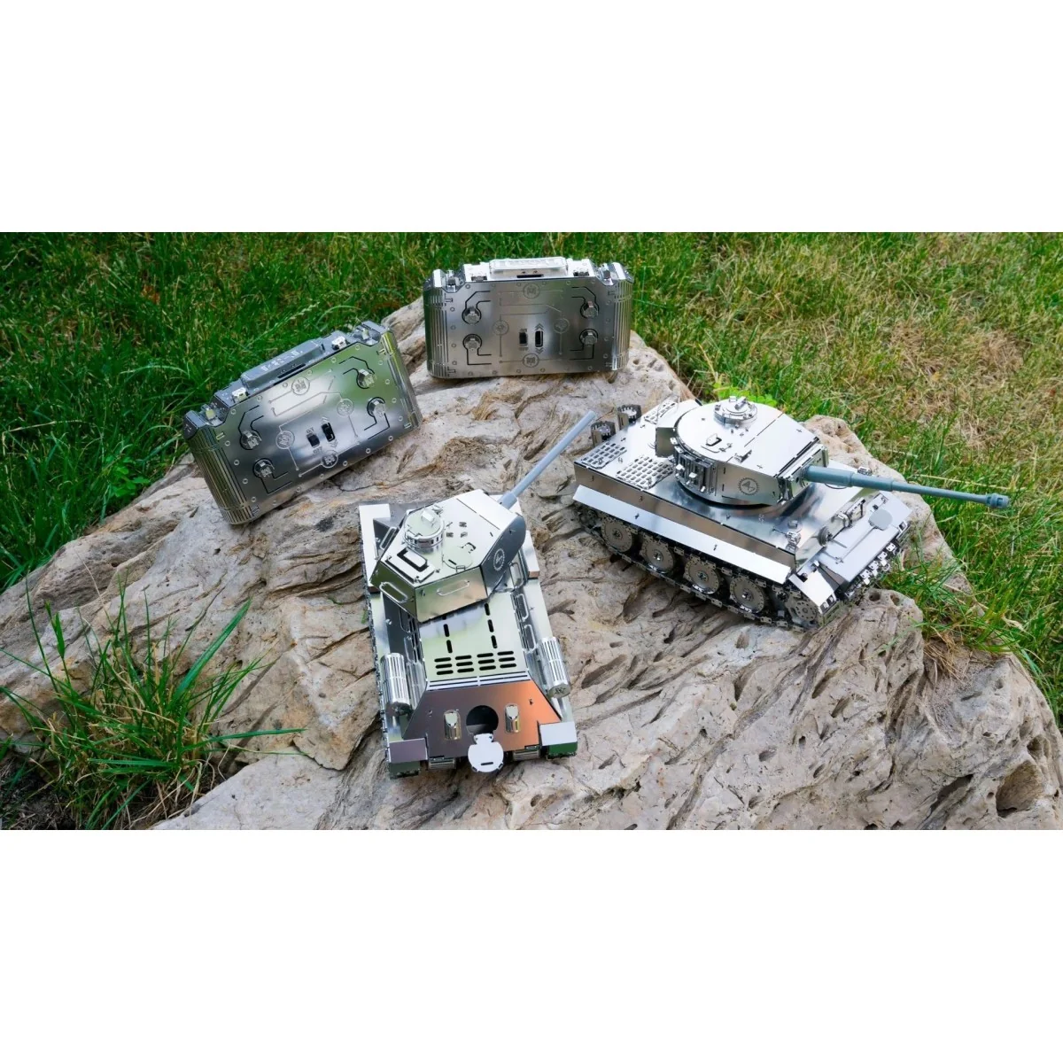 Tank Tiger Radio Controlled Metal Mechanical Construction Kit - Time for Machine Time for Machine T4M38058 - 5