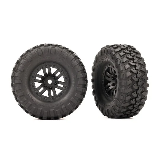 TRX-9773-Canyon Trail Tire 2.2x1.0 " + Black Rim (x2) Defender TRX-4M Traxxas - TRX-9773
