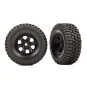 TRX-9774-BFGoodrich Mud-Terrain 2.2x1.0 " Tire + Black Rim (x2) Bronco TRX-4M Traxxas - TRX-9774