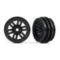 TRX-9768-Black Defender Rim 1.0" (x2) TRX-4M Traxxas