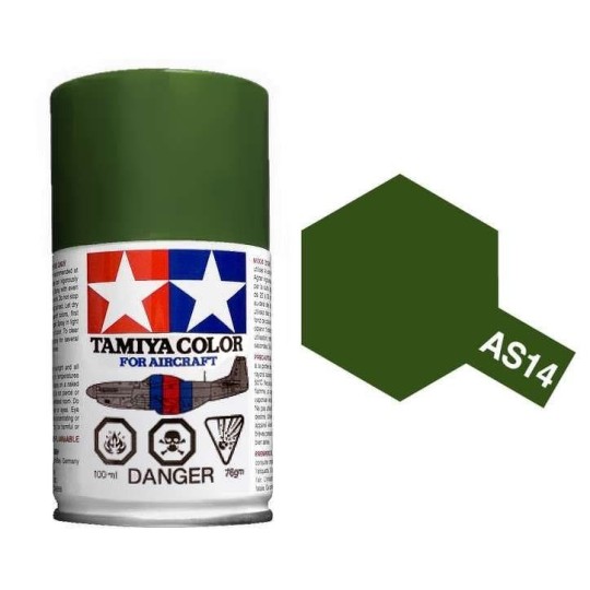 86514-Peinture bombe Vert Olive USAF AS14 Tamiya - 86514