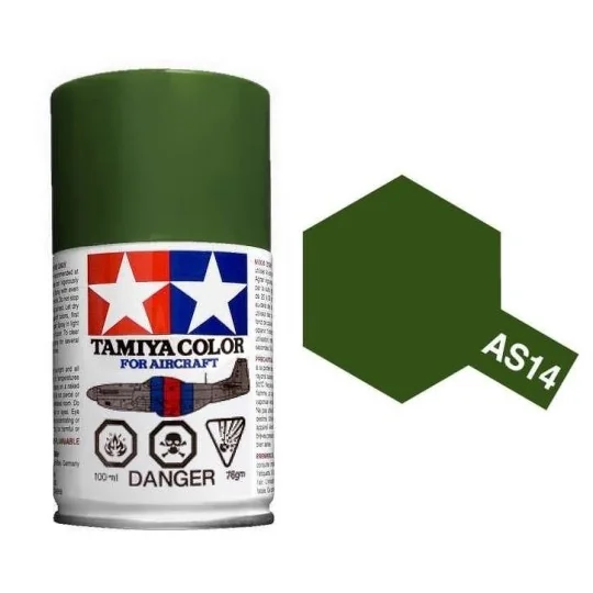 86514-USAF AS14 Tamiya Olive Green Spray Paint - 86514