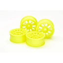 Jantes 24mm Type BBS Jaune Fluo (x4) Tamiya Tamiya 54850 - 1