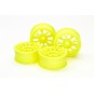 54850-Jantes 24mm Type BBS Jaune Fluo (x4) Tamiya - 54850