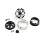FAST0145-Jantes lourdes Beadlock 1.9" aluminium 6 rayons gris/noir 1/10 (2) Fastrax - FAST0145