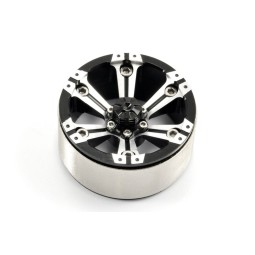 Jantes lourdes Beadlock 1.9" aluminium 6 rayons gris/noir 1/10 (2) Fastrax Fastrax FAST0145 - 1