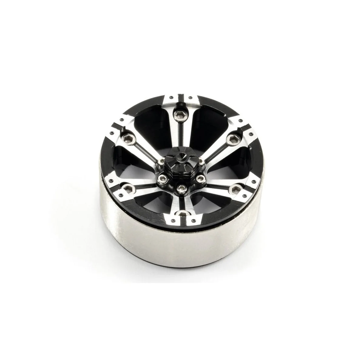 Beadlock 1.9" aluminum 6-spoke gray/black heavy wheels 1/10 (2) Fastrax Fastrax FAST0145 - 1 Beadlock 1.9" aluminum 6-spoke gray/black heavy wheels 1/10 (2) Fastrax Fastrax FAST0145 - 1