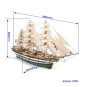 15006-Bateau Amerigo Vespucci 1/100 kit construction bois OcCre - 15006