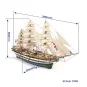 Boat Amerigo Vespucci 1/100 wood construction kit OcCre OcCre 15006 - 4 15006-Amerigo Vespucci 1/100 scale wooden construction kit OcCre - 15006