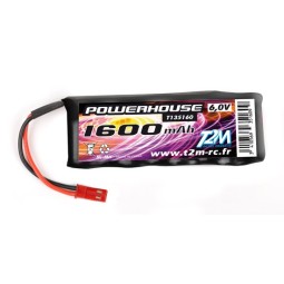 Accu réception long 6V 1600mAh Ni-Mh JST T2M T2M T135160 - 1