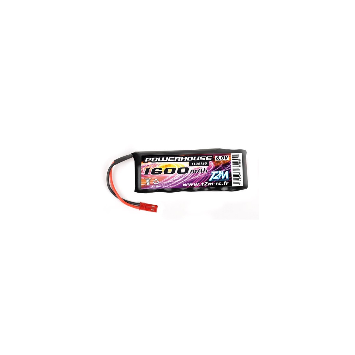 Accu réception long 6V 1600mAh Ni-Mh JST T2M T2M T135160 - 1