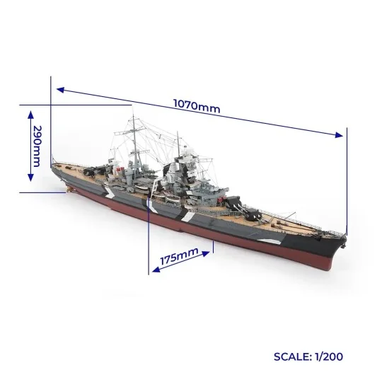 16000-Prinz Eugen 1/200 kit construction bois OcCre - 16000