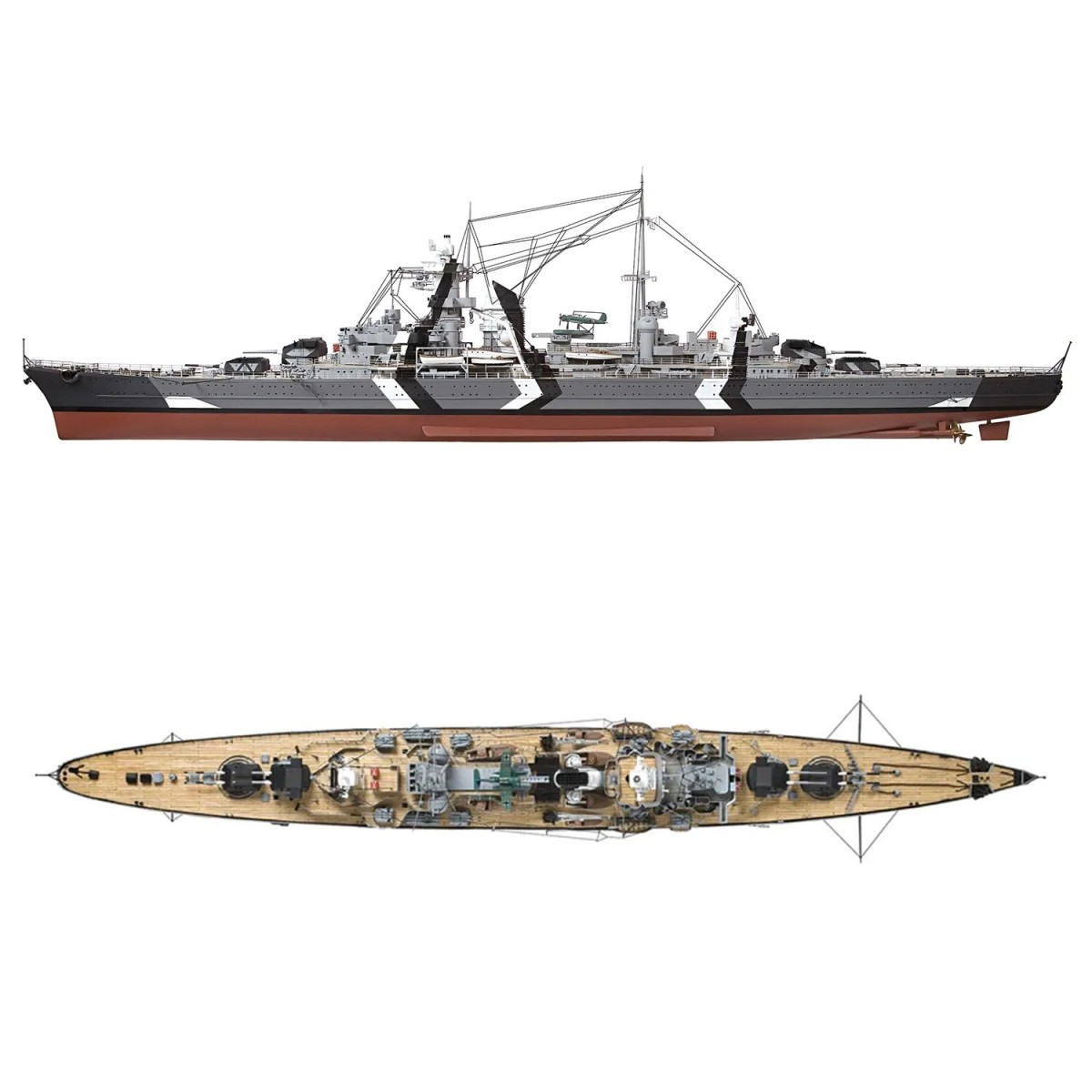 Prinz Eugen 1/200 wood construction kit OcCre OcCre 16000 - 3 Prinz Eugen 1/200 wood construction kit OcCre OcCre 16000 - 3