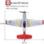 V761-5V2R-Avion P-51D Mustang 400mm V1 Rouge avec stabilisateur de vol RTF Volantex - V761-5V2R