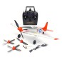 V761-5V2R-P-51D Mustang 400mm V1 Red Aircraft with Volantex RTF Flight Stabilizer