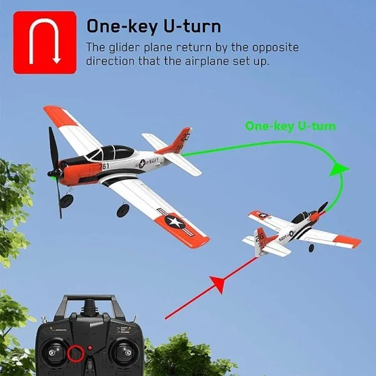 V761-9-Volantex T-28 Trojan 400mm Aircraft with RTF Flight Stabilizer - V761-9