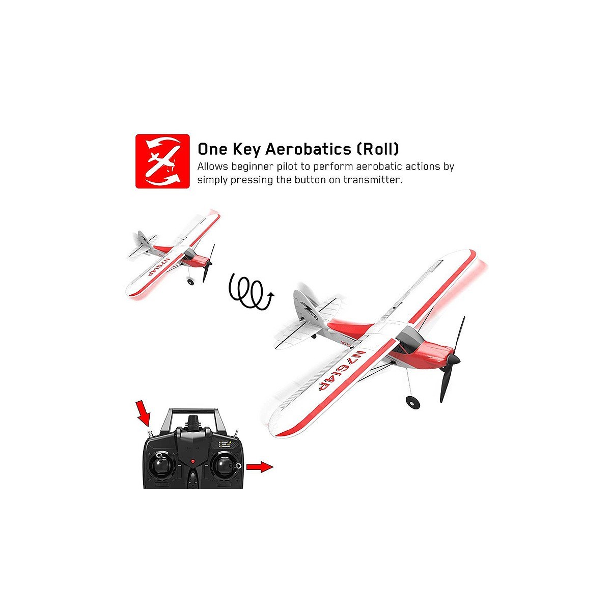 Avion Sport Cub 500 - 500mm avec stabilisateur de vol RTF Volantex Volantex V761-4 - 3