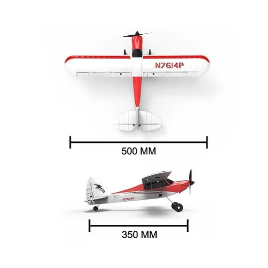 V761-4-Volantex RTF Cub 500 Sport Airplane - 500mm with Flight Stabilizer - V761-4