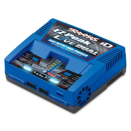 EZ-Peak Live DUAL iD 4S 200W Traxxas Dual Fast Charger Traxxas TRX-2973G - 1 TRX-2973G-Traxxas EZ-Peak Live DUAL iD 4S 200W Dual Fast Charger - TRX-2973G
