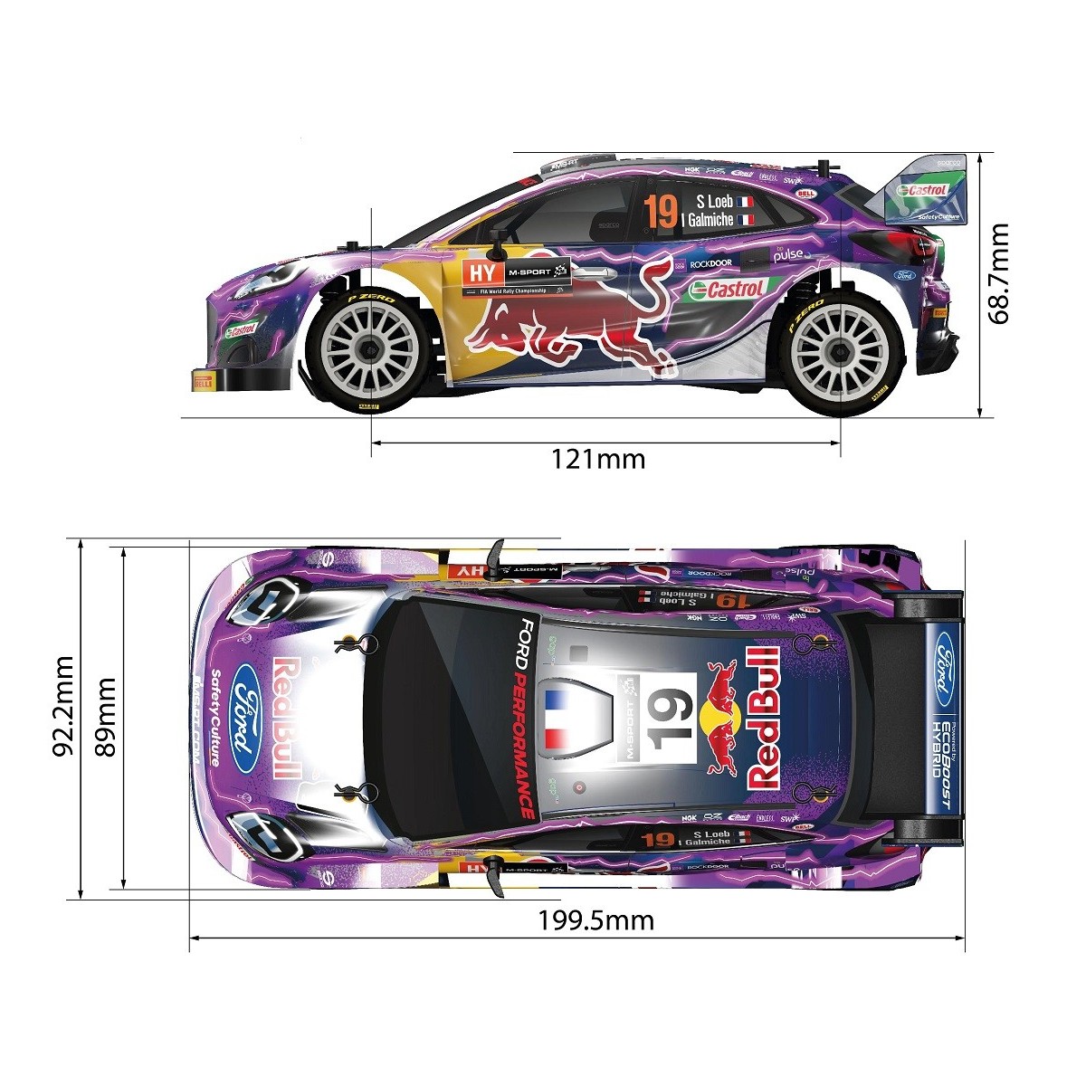 Ford Puma Hybrid Rally GT24 M-Sport brushless 4x4 1/24 RTR Carisma Carisma 87868 - 12