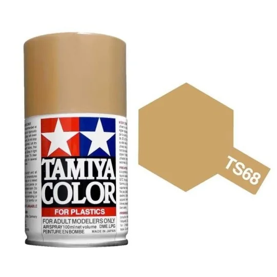 85068-Tamiya TS68 Matte Bridge Beige Spray Paint - 85068