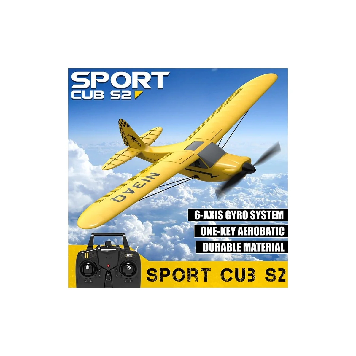 Avion Sport Cub S2 400mm avec stabilisateur de vol RTF Volantex Volantex V761-14 - 8 Avion Sport Cub S2 400mm avec stabilisateur de vol RTF Volantex Volantex V761-14 - 8