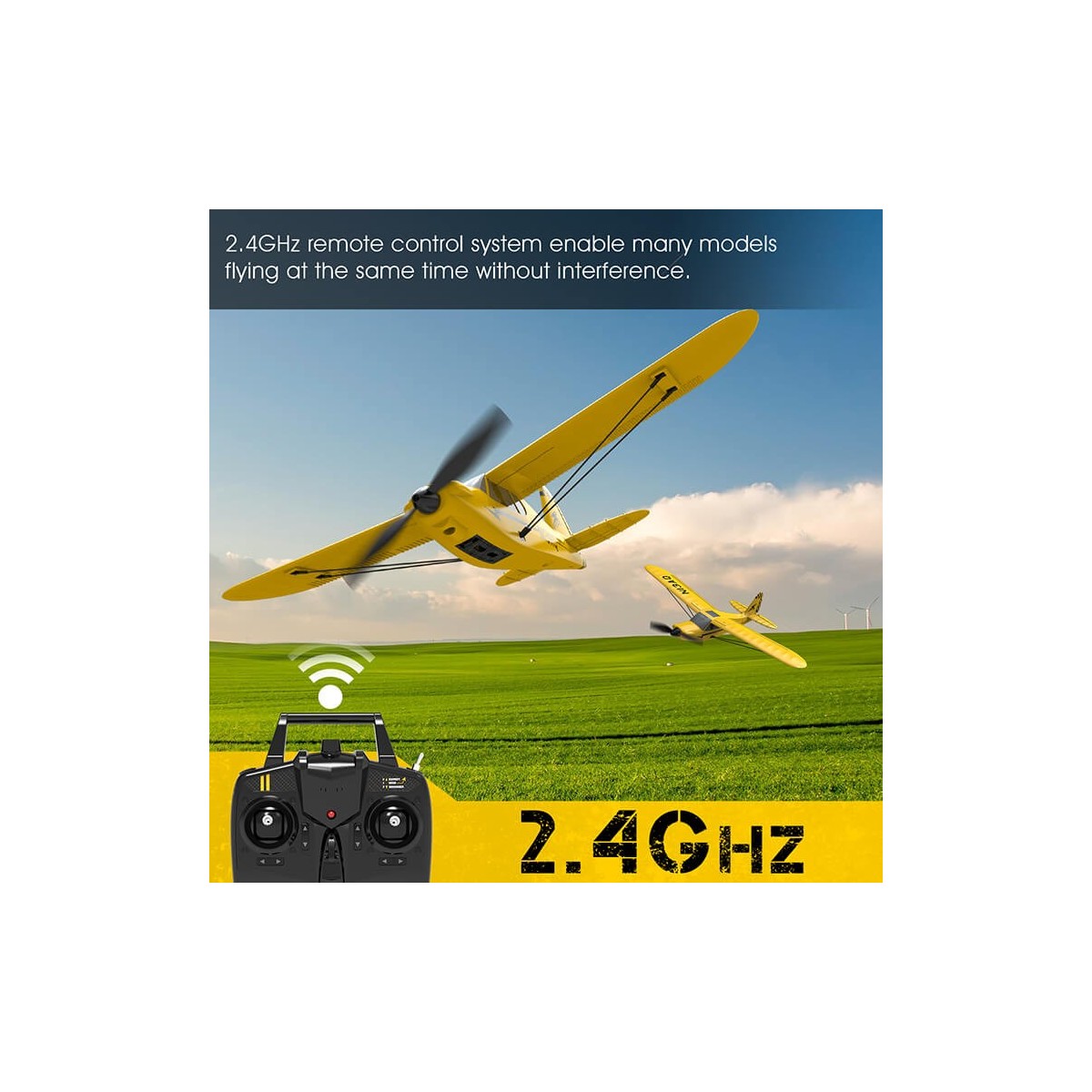 Sport aircraft Cub S2 400mm with RTF Volantex flight stabilizer Volantex V761-14 - 9 Sport aircraft Cub S2 400mm with RTF Volantex flight stabilizer Volantex V761-14 - 9