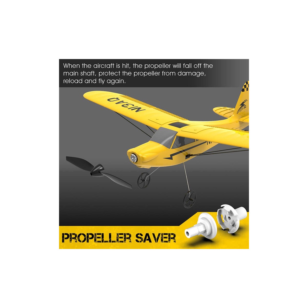 Sport aircraft Cub S2 400mm with RTF Volantex flight stabilizer Volantex V761-14 - 10