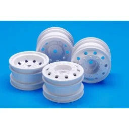 Jantes blanches avt/arr Race truck Camion (x4) Tamiya Tamiya 54964 - 1