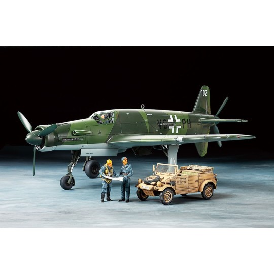 25206-Aircraft Dornier Do335a Pfeil and Kübelwagen 1/48 Tamiya