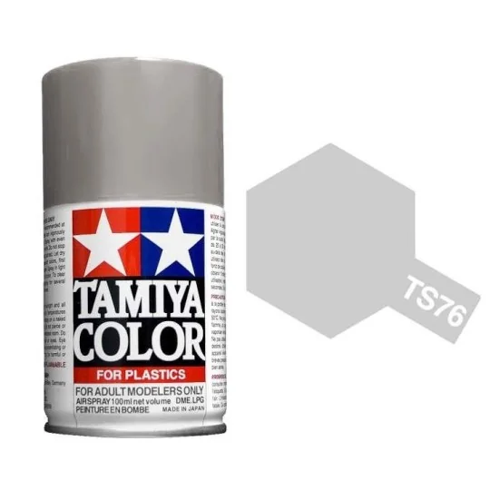85076-Tamiya TS76 Light Silver Metallic Gloss Spray Paint - 85076