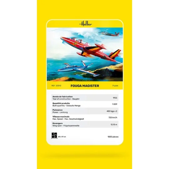 HEL-20510-Fouga Magister Puzzle, 1000 Heller pieces
