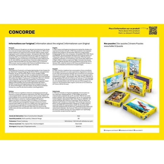 HEL-20469-Puzzle Concorde, 1500 pièces Heller - HEL-20469