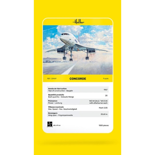 HEL-20469-Concorde Puzzle, 1500 Heller pieces