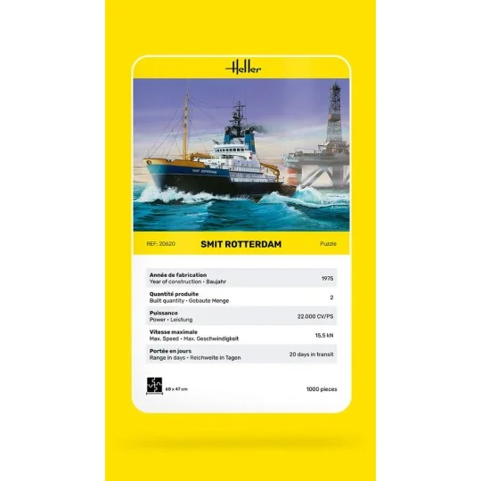 HEL-20620-Puzzle bateau Smit Rotterdam, 1000 pièces Heller - HEL-20620