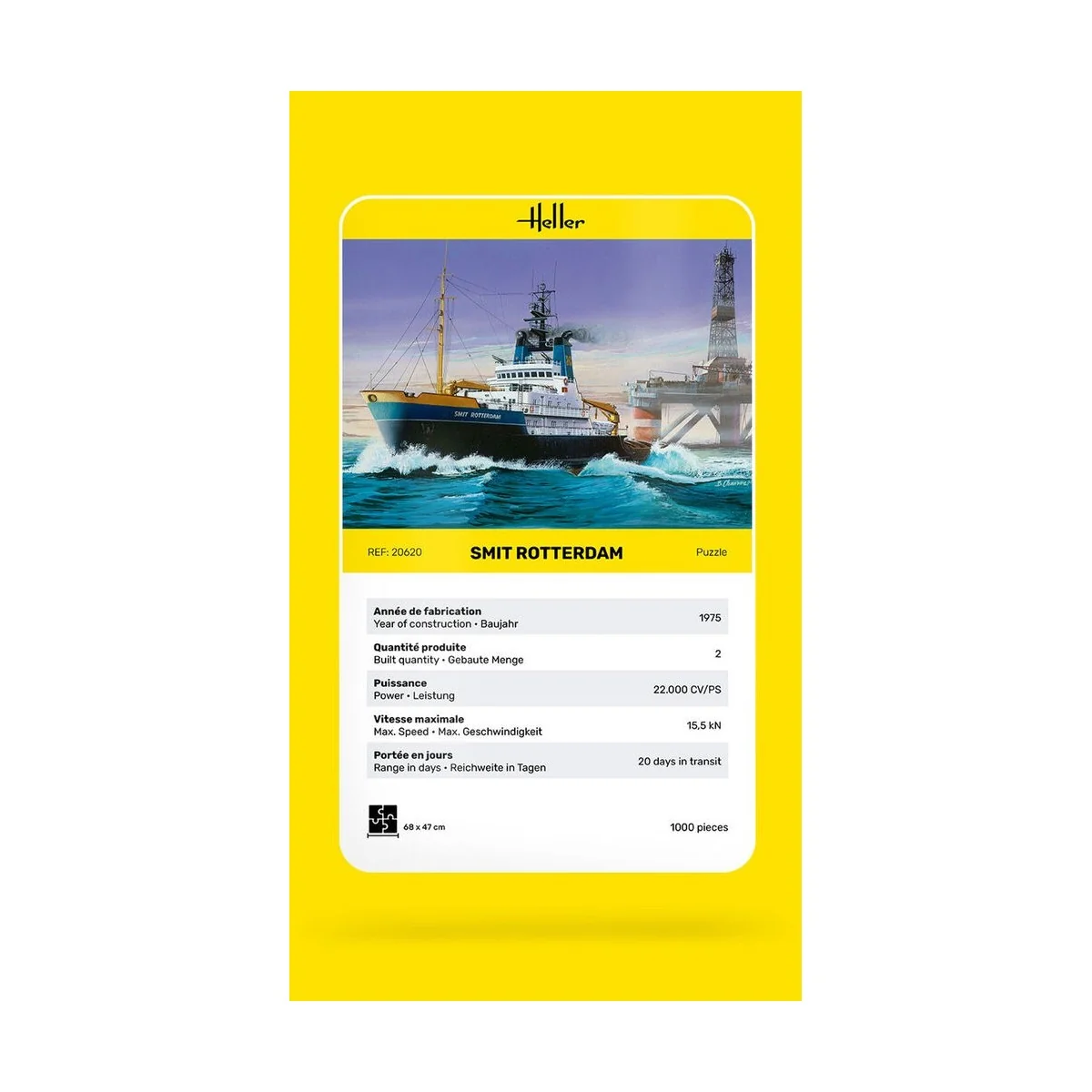 Puzzle bateau Smit Rotterdam, 1000 pièces Heller Heller 20620 - 3