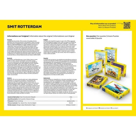Puzzle bateau Smit Rotterdam, 1000 pièces Heller Heller 20620 - 3 HEL-20620-Puzzle bateau Smit Rotterdam, 1000 pièces Heller - HEL-20620