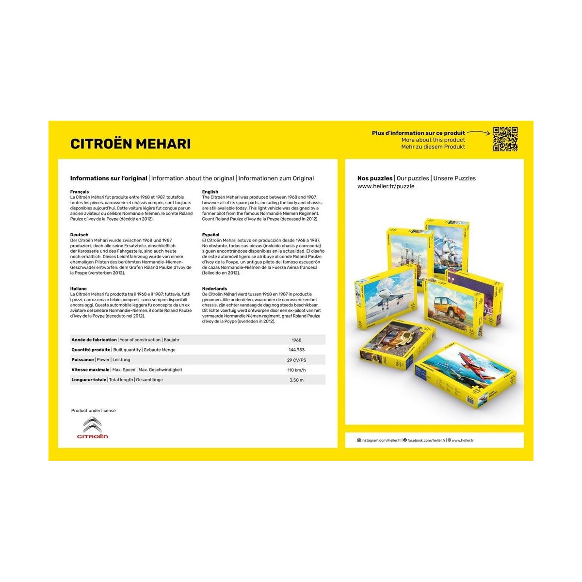Puzzle Citroën Mehari, 500 pièces Heller Heller HEL-20760 - 3