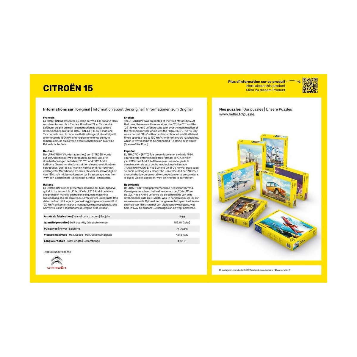 Renault Estafette puzzle, 500 pieces Heller Heller HEL-20743 - 3