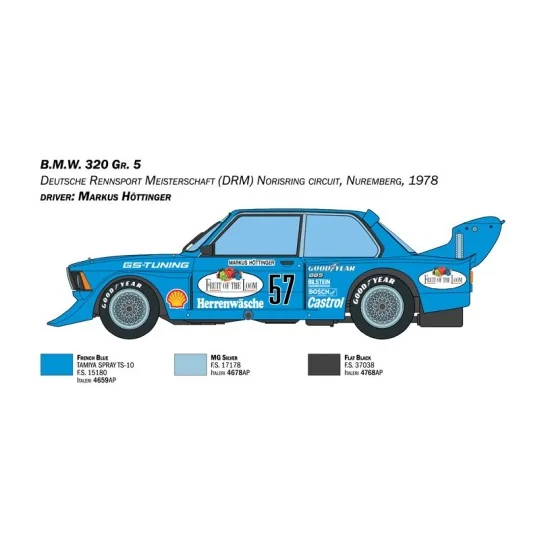 I3626-BMW 320 Group 5 1/24 Italeri