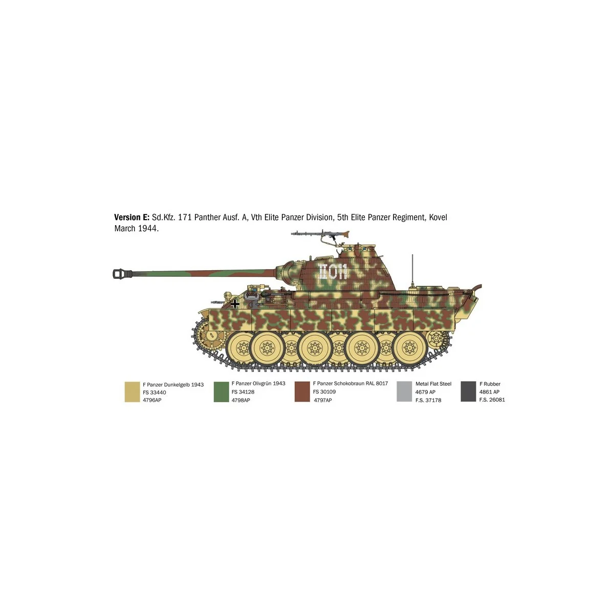 Char Panther Ausf.A 1/35 Italeri Italeri I270 - 8 Char Panther Ausf.A 1/35 Italeri Italeri I270 - 8
